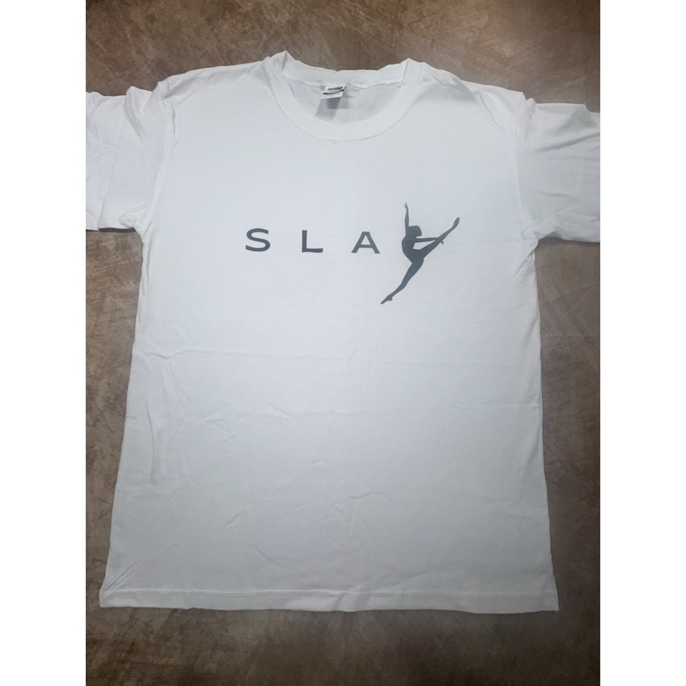Slay Ballerina Youth kids white short sleeve tshirt Large NWOT